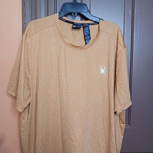 Spyder Active Men's Shirt size XL Wheat Color Top - Picture 10 of 10